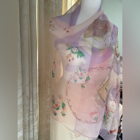 WINTER SPECIAL SALE ‼️ Authentic Vintage Chanel silk chiffon scarf! - Picture 10 of 16